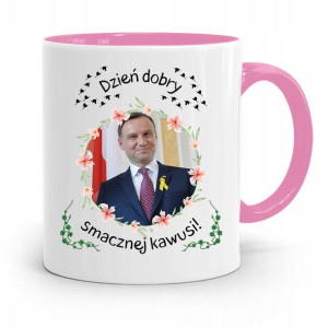Kubek Różowy Prezydenta Andrzej Duda Pis