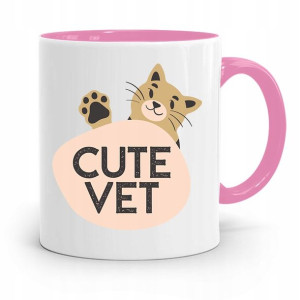Kubek Różowy Weterynarza Cute Vet Prezent