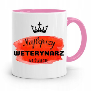 Kubek Różowy Weterynarza Najlepszy Weterynarz