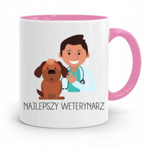 Kubek Różowy Weterynarza Najlepszy Weterynarz