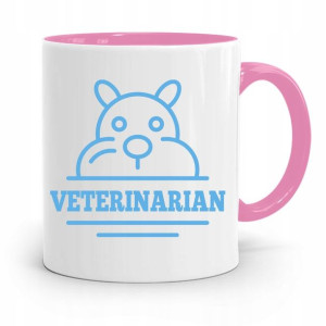 Kubek Różowy Weterynarza Veterinarian Prezent