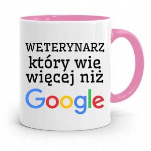 Kubek Różowy Weterynarza Wie Więcej Niż Google
