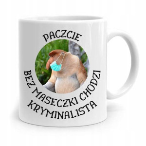 Kubek Śmieszny Nosacz Janusz Bez Maseczki Chodzi