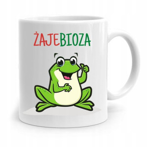 Kubek Śmieszny Zabawny Żajebioza Żaba Prezent