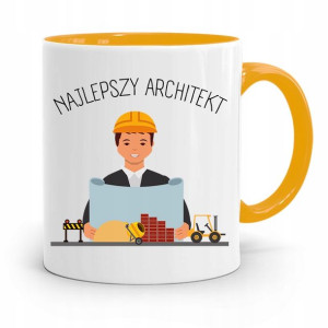 Kubek Żółty Architekta Najlepszy Architekt Prezent