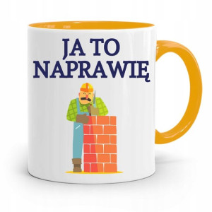 Kubek Żółty Budowlańca Majstra Fachowca Prezent