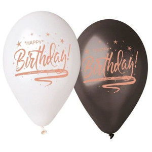 Balony Pastelowe Happy Birthday, 33 cm, 5 szt.
