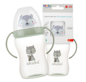 BIDON KUBEK Z miękkim ustnikiem 240 ML 6M+ AKUKU