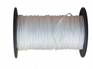 Sznurek biały skręcany, 120 mb/1mm