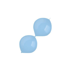 Balony lateksowe Niebieskie pastelowe z łącznikiem, 15cm, 100 szt.