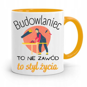 Kubek Żółty Budowlańca Majstra Fachowca Prezent