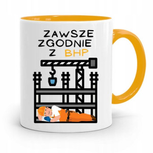 Kubek Żółty Budowlańca Majstra Fachowca Prezent
