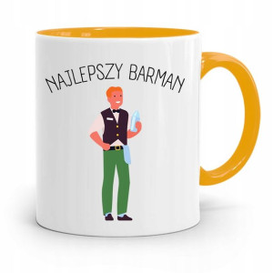 Kubek Żółty Dla Barmana Najlepszy Barman Prezent