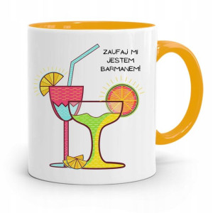 Kubek Żółty Dla Barmana Zaufaj Mi Jestem Barmanem