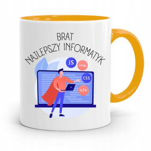 Kubek Żółty Dla Brata Dziecka Najlepszy Informatyk