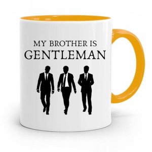 Kubek Żółty Dla Brata My Brother Is Gentleman