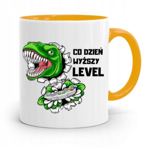 Kubek Żółty Dla Chłopaka Co Dzień Wyższy Level