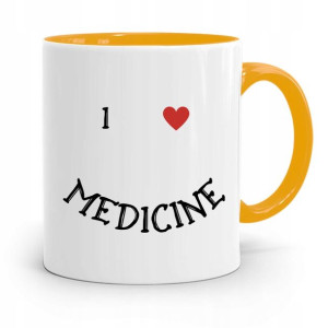 Kubek Żółty Dla Doktora I Love Medicine Prezent
