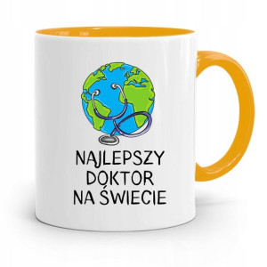 Kubek Żółty Dla Doktora Najlepszy Na Świecie