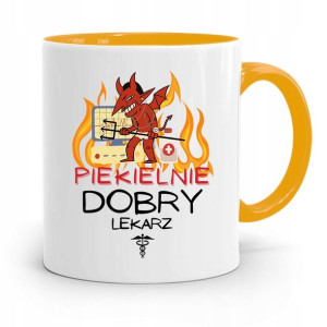 Kubek Żółty Dla Doktora Piekielnie Dobry Lekarz