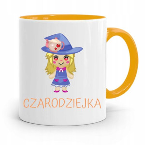 Kubek Żółty Dla Dzieci Córki Czarodziejka +imię
