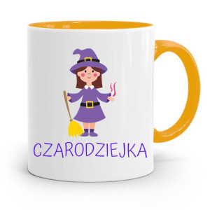 Kubek Żółty Dla Dzieci Córki Czarodziejka +imię