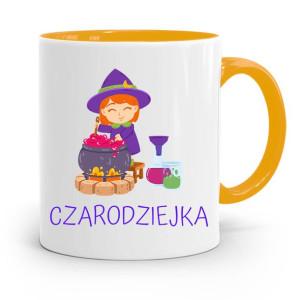 Kubek Żółty Dla Dzieci Córki Czarodziejka +imię