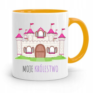 Kubek Żółty Dla Dzieci Moje Królestwo +imię
