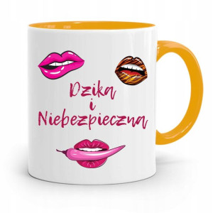 Kubek Żółty Dla Dziewczyny Dzika I Niebezpieczna