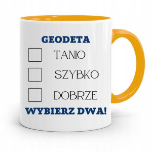 Kubek Żółty Dla Geodety Geodeta Wybierz Dwa!