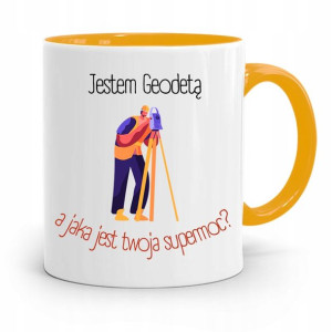 Kubek Żółty Dla Geodety Jestem Geodetą Prezent