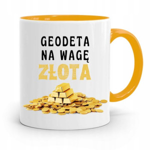 Kubek Żółty Dla Geodety Na Wagę Złota Prezent