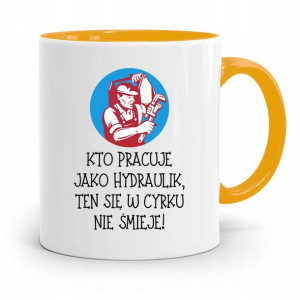Kubek Żółty Dla Hydraulika Kto Pracuje Jako
