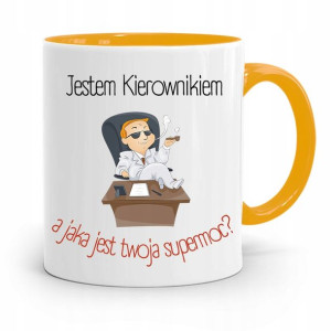 Kubek Żółty Dla Kierownika Jestem Kierownikiem