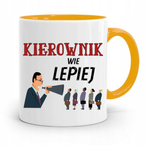 Kubek Żółty Dla Kierownika Kierownik Wie Lepiej
