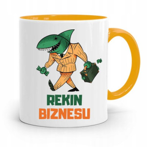 Kubek Żółty Dla Kierownika Rekin Biznesu Prezent