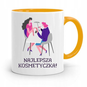 Kubek Żółty Dla Kosmetyczki Najlepsza Kosmetyczka