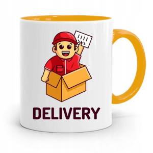 Kubek Żółty Dla Kuriera Express Delivery Man