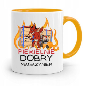 Kubek Żółty Dla Magazyniera Piekielnie Dobry