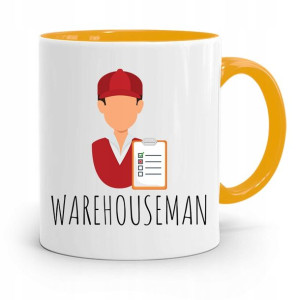 Kubek Żółty Dla Magazyniera Warehouseman Prezent