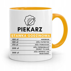 Kubek Żółty Dla Piekarza Piekarz Stawka Godzinowa