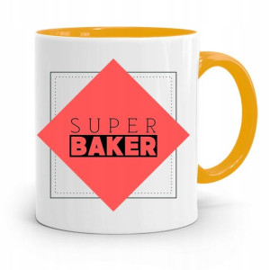 Kubek Żółty Dla Piekarza Super Baker Prezent