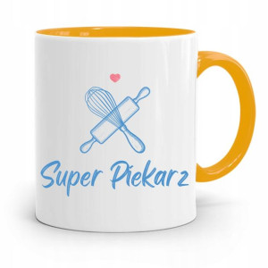 Kubek Żółty Dla Piekarza Super Piekarz Prezent