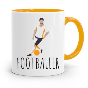Kubek Żółty Dla Piłkarza Footballer Prezent