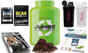 SCITEC JUMBO GAINER NA MASĘ 3520g + 6 gratisów