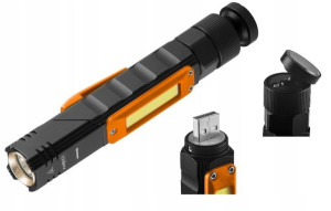 NEO Latarka akumulatorowa USB 300 lm 2 w 1 99-034