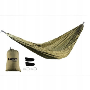NEO TOOLS Hamak khaki 330 x 140 cm zestaw 63-124