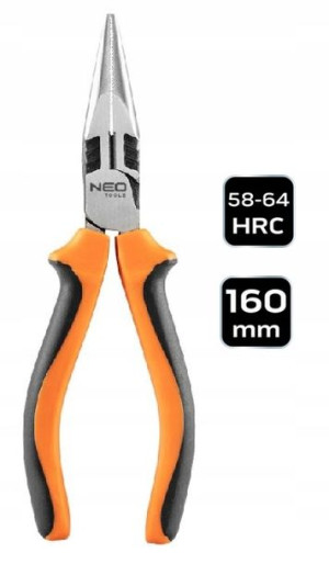 Szczypce wydłużone proste 40% FS 160 mm NEO 01-154