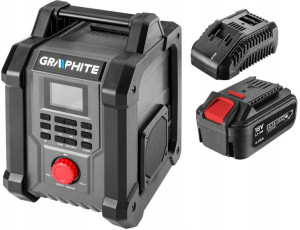 Graphite Radio budowlane aku-sieciowe 4AH 18V