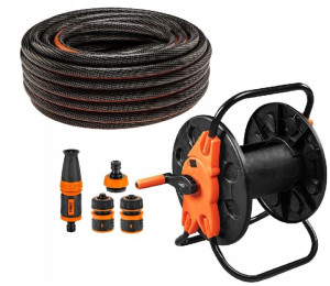 Neo Wąż Ogrodowy 1/2 X 20m 6-warstwy+złączki+wózek